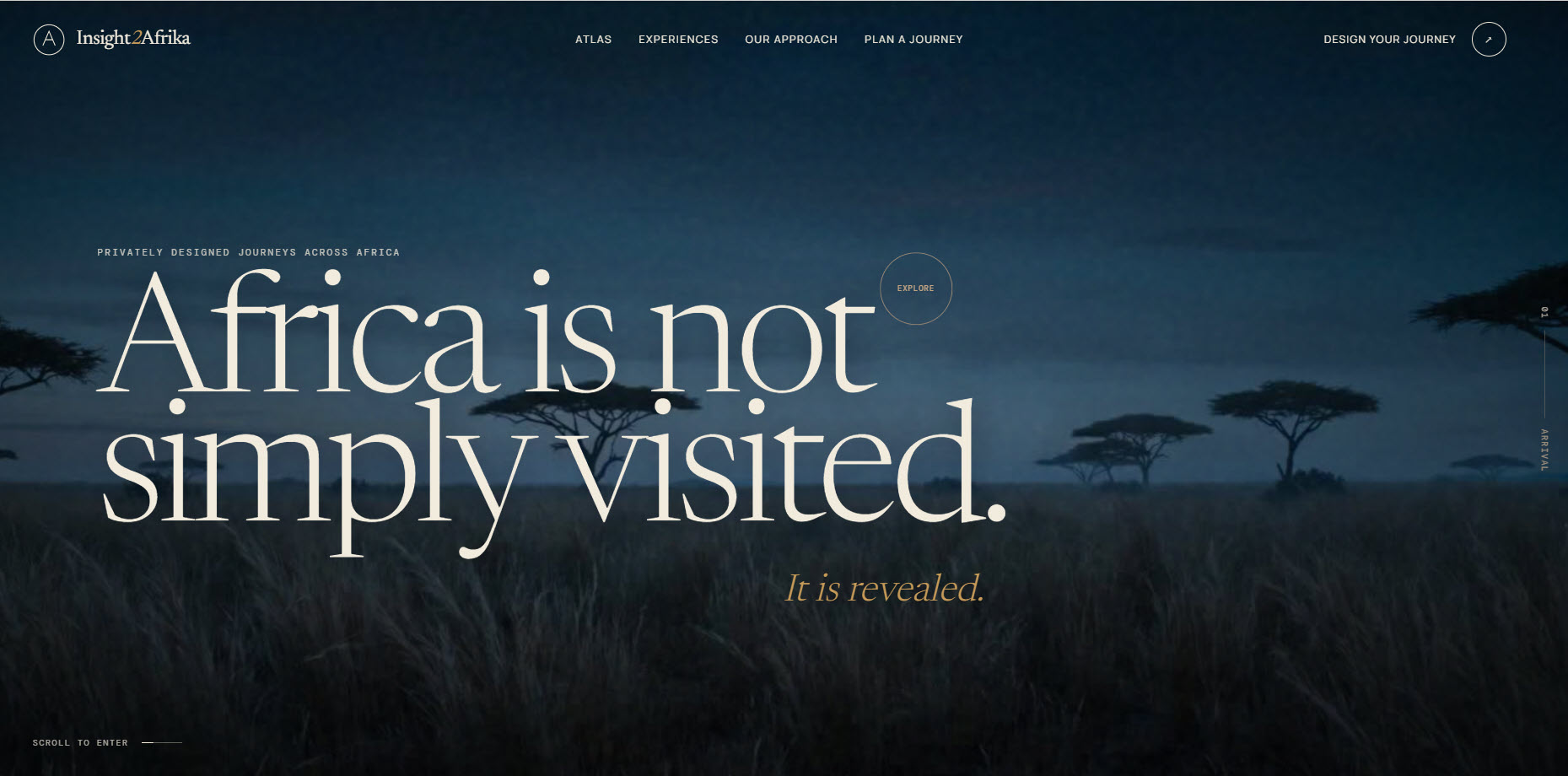 Living Atlas interactive African destination map website